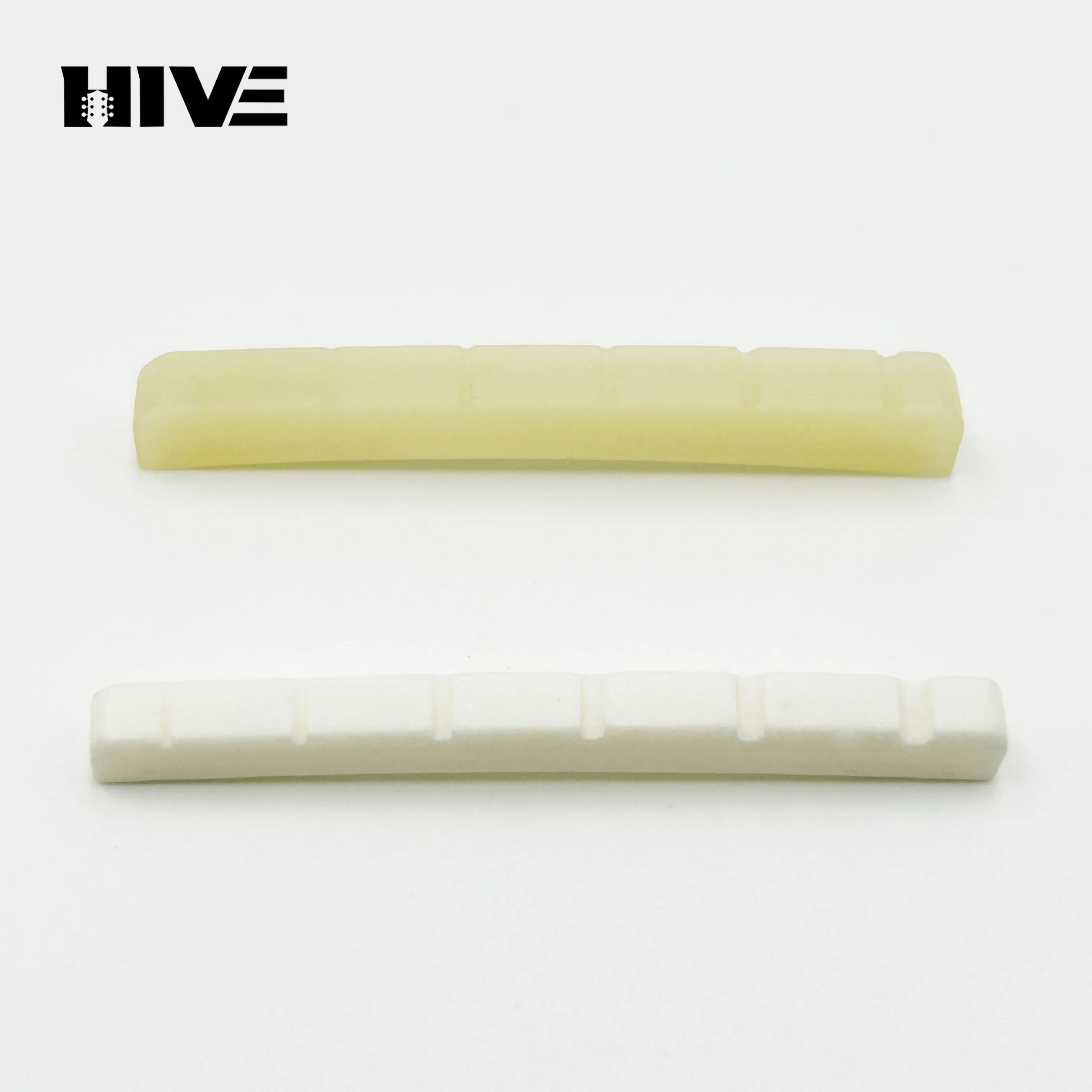 Wholesale Guitar Nut 42MM 43MM Curved Pre Slotted Nut Ox Bone 6-String ST Electric Guitar Nut ST Guitar Replacement Part