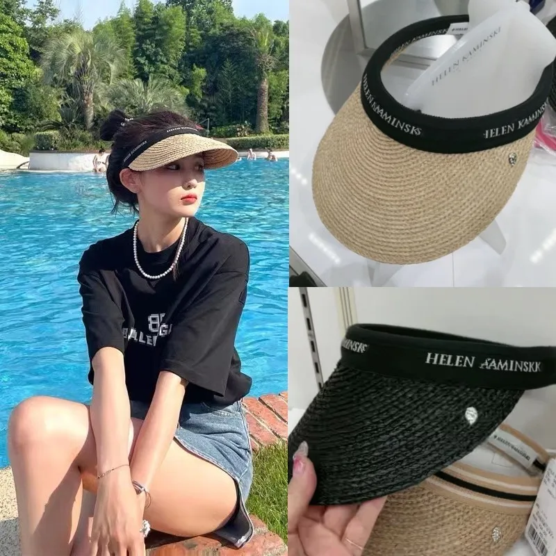 Cappello Helen Rfia St Cappello da viaggio estivo da donna con protezione solare Cappello a cilindro Emp a tesa larga Casual Sle Primavera Estate all'aperto