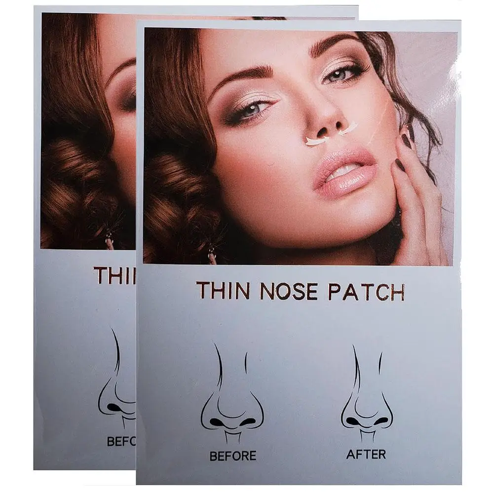1/2/3 חבילת מדבקות כנף לאף צרות דקות לאף בלתי נראות כלי יופי מיוחד להקטנת רצועות האף
