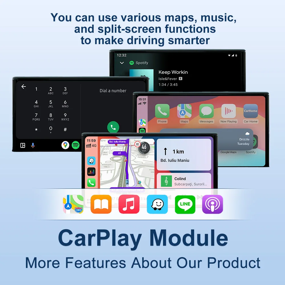 Wireless CarPlay Android Auto Retrofit Kits Fit Audi A3 S3 RS3 8V 2013-2018 MIB Mirror Link AirPlay Bluetooth Nav Reverse Camera