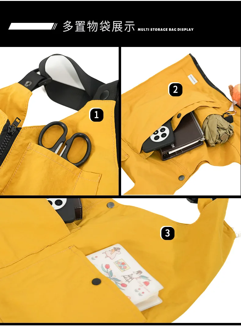 2026 NEW Style Trendy Brand Workwear Dual-use Shoulder Bag Multi-pocket Large Capacity Convertible Backpack Personality mochilas - view 6