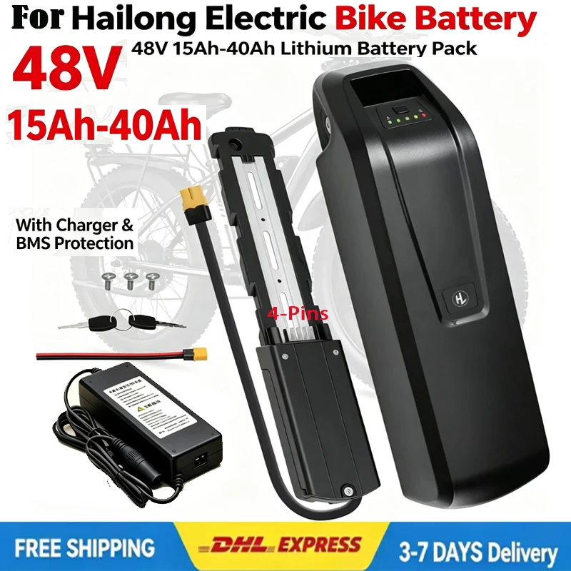 Image of 2026 Neu 48V 250-1200W für Hailong Akku 25Ah 30Ah 40Ah für Bafang BBS02 BBS03 BBSHD Motor Volle Kapazität Power Pack Geeignet