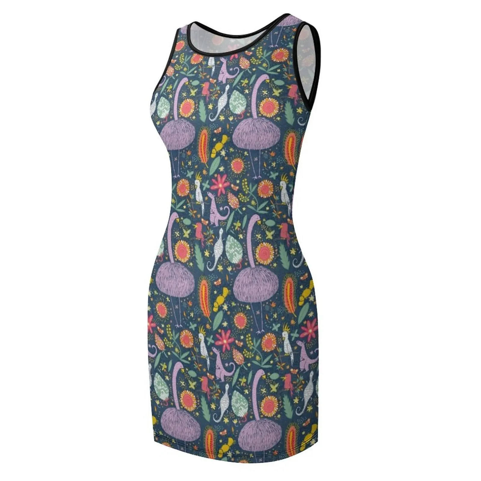 Austrailan flora e fauna Vestito estivo senza maniche Beachwear abiti da donna abito da festa da donna di lusso ballo di fine anno