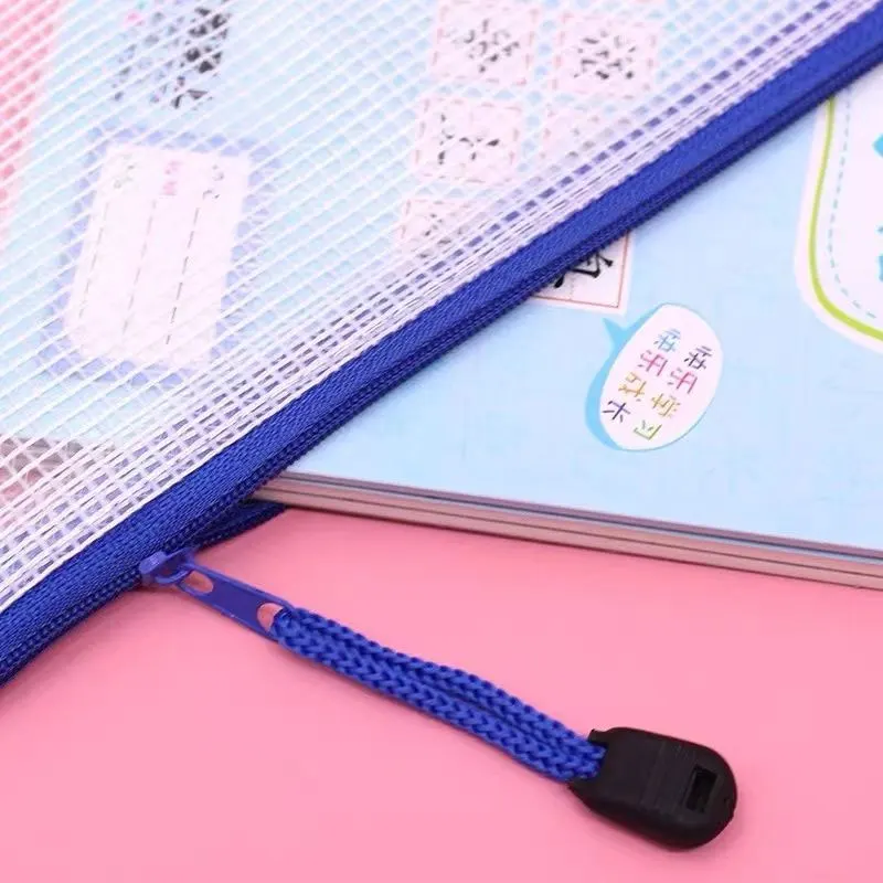 Saco de arquivo transparente saco com zíper estudante de grande capacidade à prova dwaterproof água à mão engrossado grade saco de dados saco de armazenamento de papel de teste