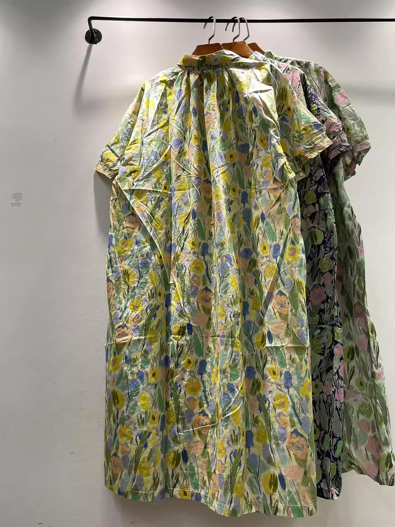 تمثال نصفي 122 سنتيمتر فستان قميص طويل من القطن للنساء الصيف اليابان harajuku موضة التعادل صبغ فستان واحد الصدر فساتين الشاطئ