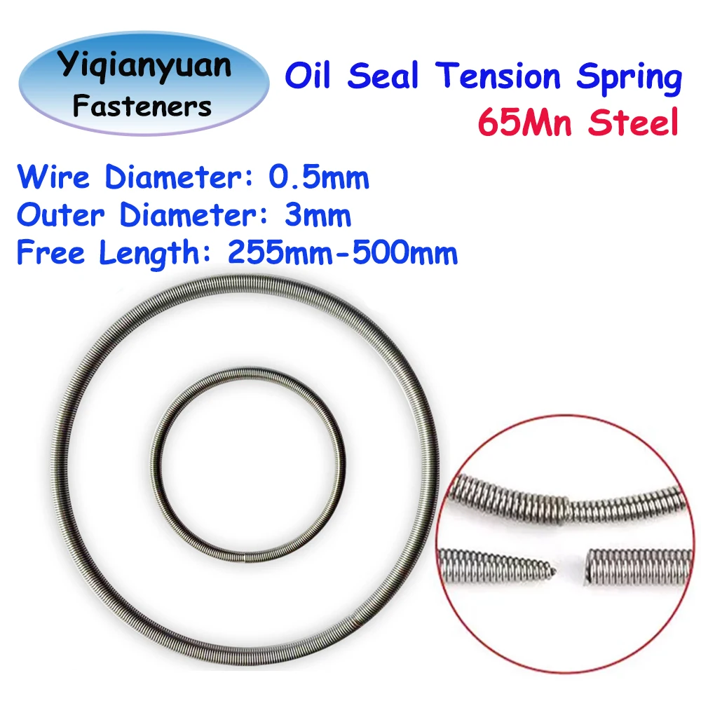 

Yiqianyuan10-100pcs Spring Steel Oil Seal Tension Spring Hot Sealing Cutting Bag Making Machine Parts Wire Diameter 0.5mm Od 3mm