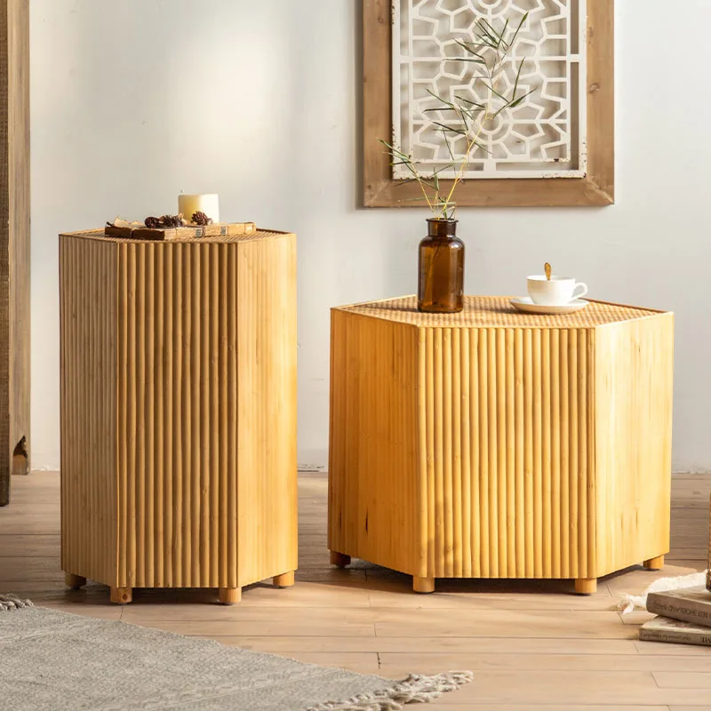 Living room sofa side table coffee table simple pure solid wood corner room bedside table