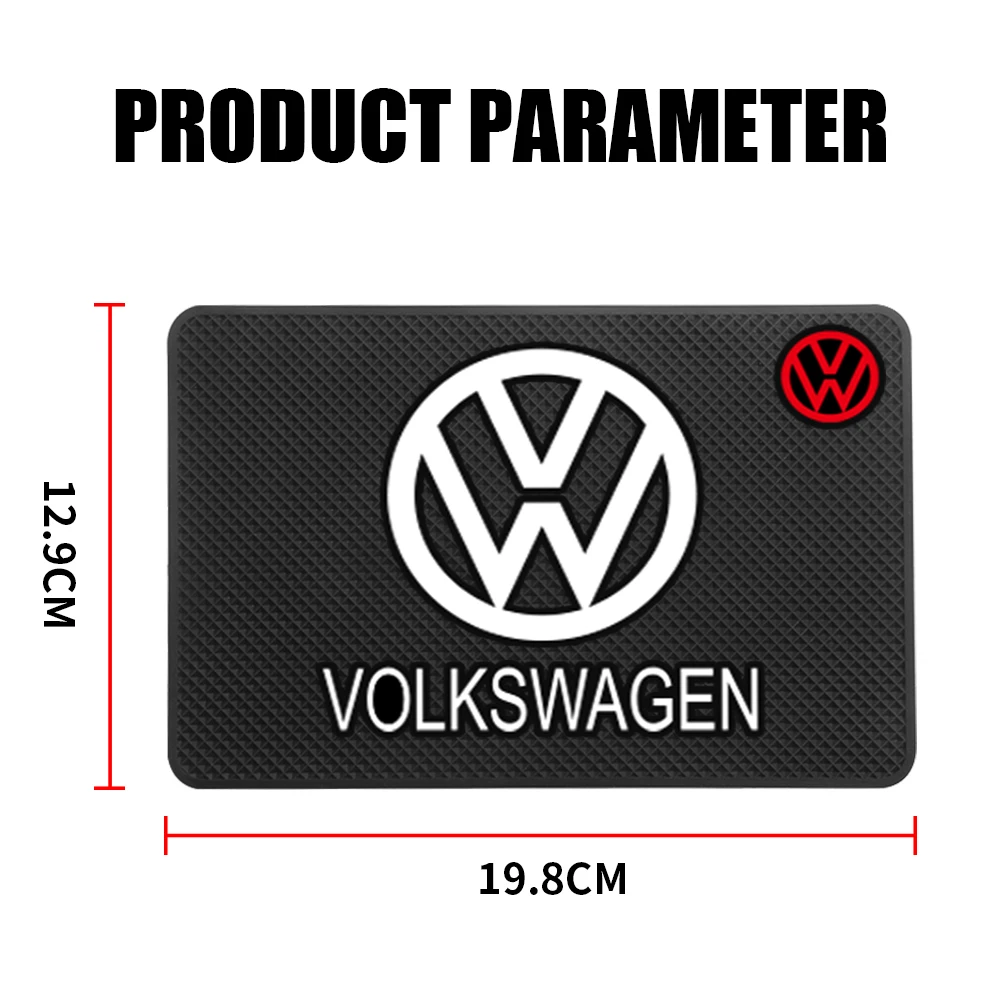 1PC Schwarz Auto Dashboard Silikon Non Slip Matte Telefon Halter Anti-skid-Pad Auto Zubehör Für Volkswagen POLO passat Tiguan GTI