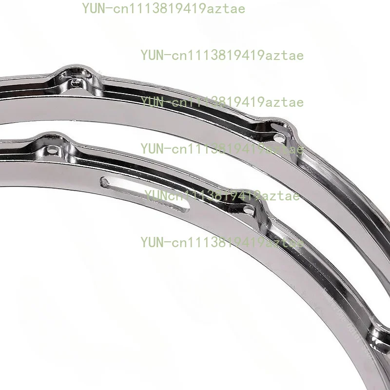 14-Inch 10-Hole Silver Die-Cast Aluminum Alloy Drum Hoop High Precision For Snare Tom Jazz Drum Kit Accessories