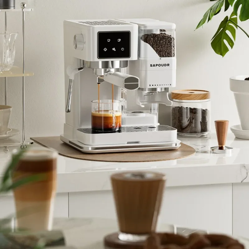 

Итальянская полуавтоматическая кофемашина для эспрессо, небольшая домашняя кофеварка со вспенивателем молока и кофемолкой, универсальная машина для латте