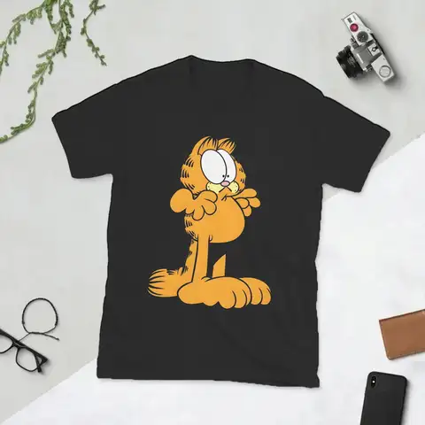Cartoon G-Garfields T-Shirt for Men Leisure Pure Cotton Tees Crewneck Short Sleeve T Shirts New Arrival Clothes
