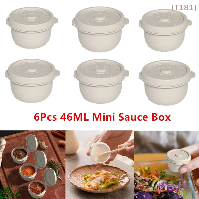 6pcs 46ml Mini Condiment Squeeze Bottles Honey/Ketchup/Soy Sauce/Salad Dressing Dispensers Lunch Box Flavorin Containers Jars