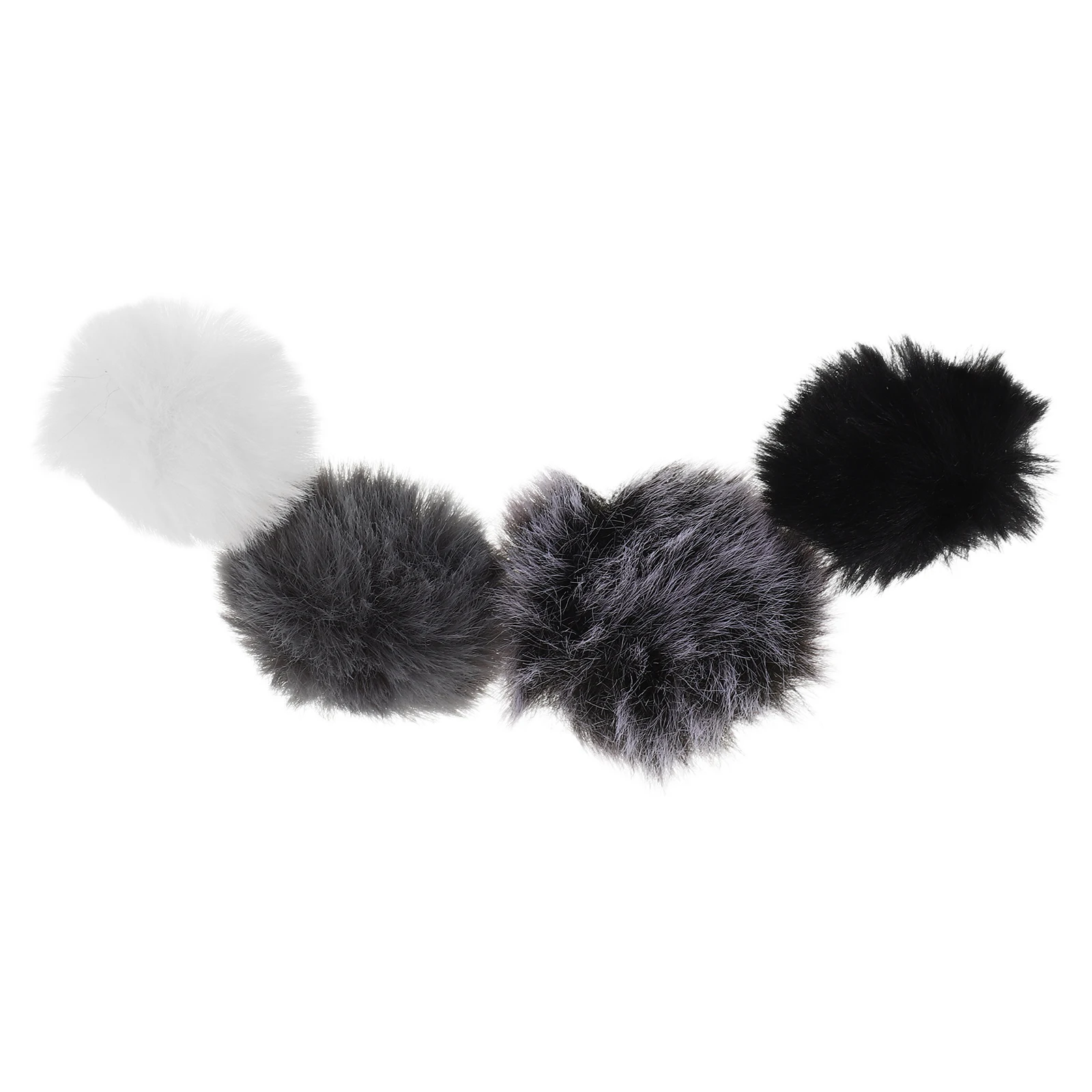 

4 Pcs Microphone Windproof Cover Lapel Small Hairball Protective Windscreen Furry Fluff