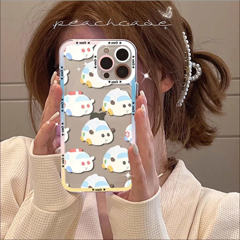 Cute Cartoon PUI PUI MOLCAR Phone Case For IPhone 11 12 13 14 Mini Pro Max XR X XS TPU Clear Case For 8 7 6 Plus SE 2020