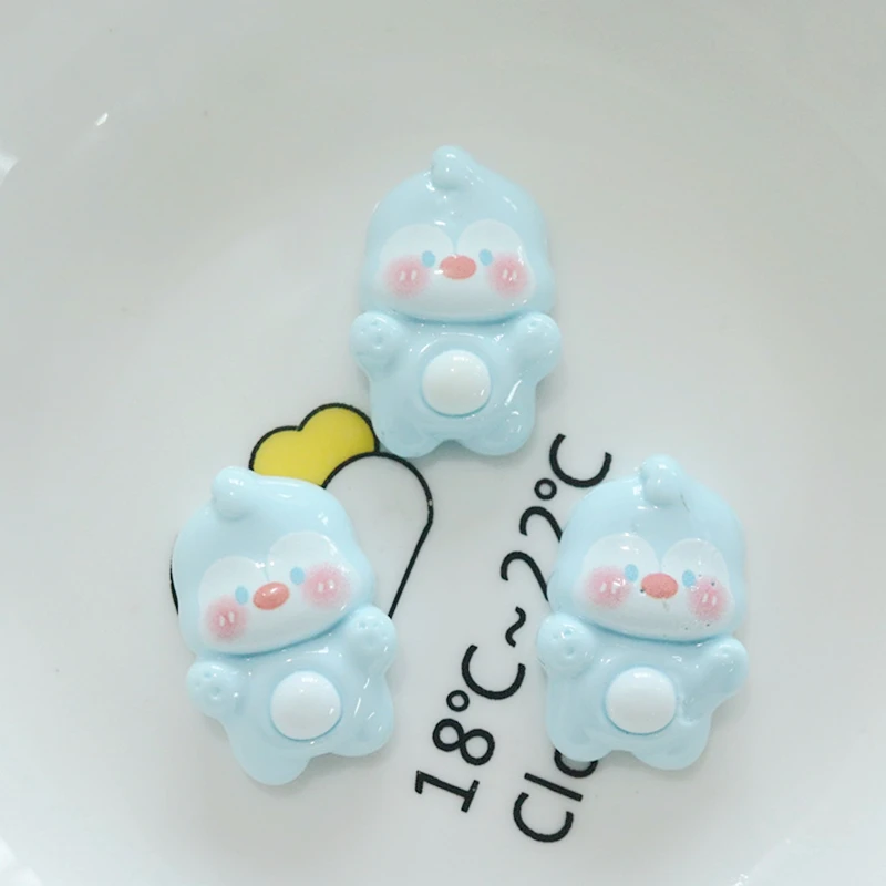 10Pcs New Cute Resin Bee Rabbit Monkey Little Bear Series Flat Back Fit Phone Deco Parts Embellishments For Hair Bows Accessorie