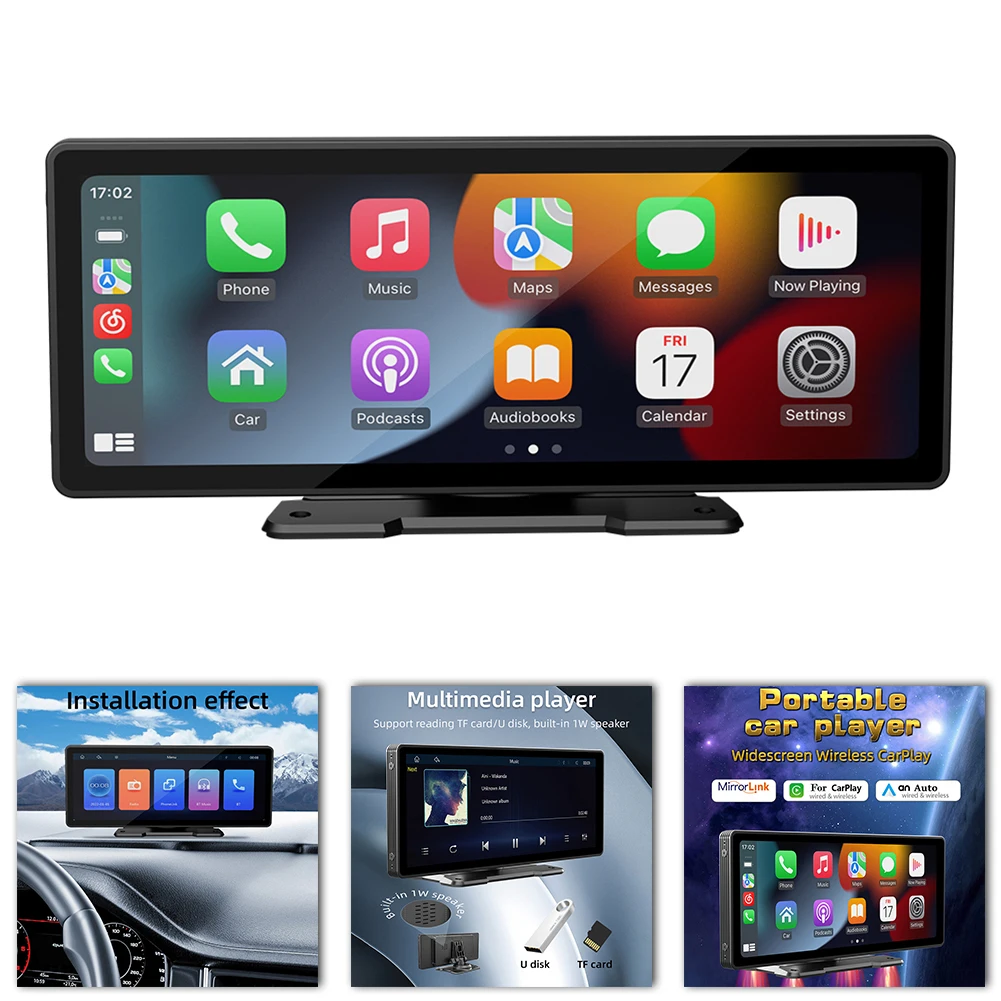 Wireless For CarPlay Car Radio MP5 Player Bluetooth-compatible Built In Camera Car Radio MP5 Player FM Transmitting Function