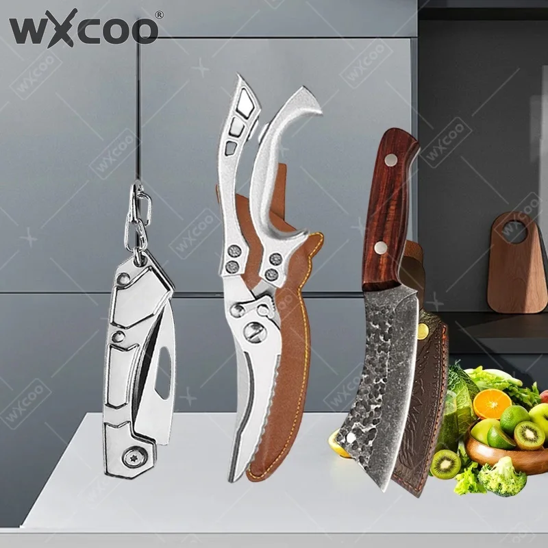 WXCOO Multi purpose Butcher Knife Cleaver Knife Kitchen Stai