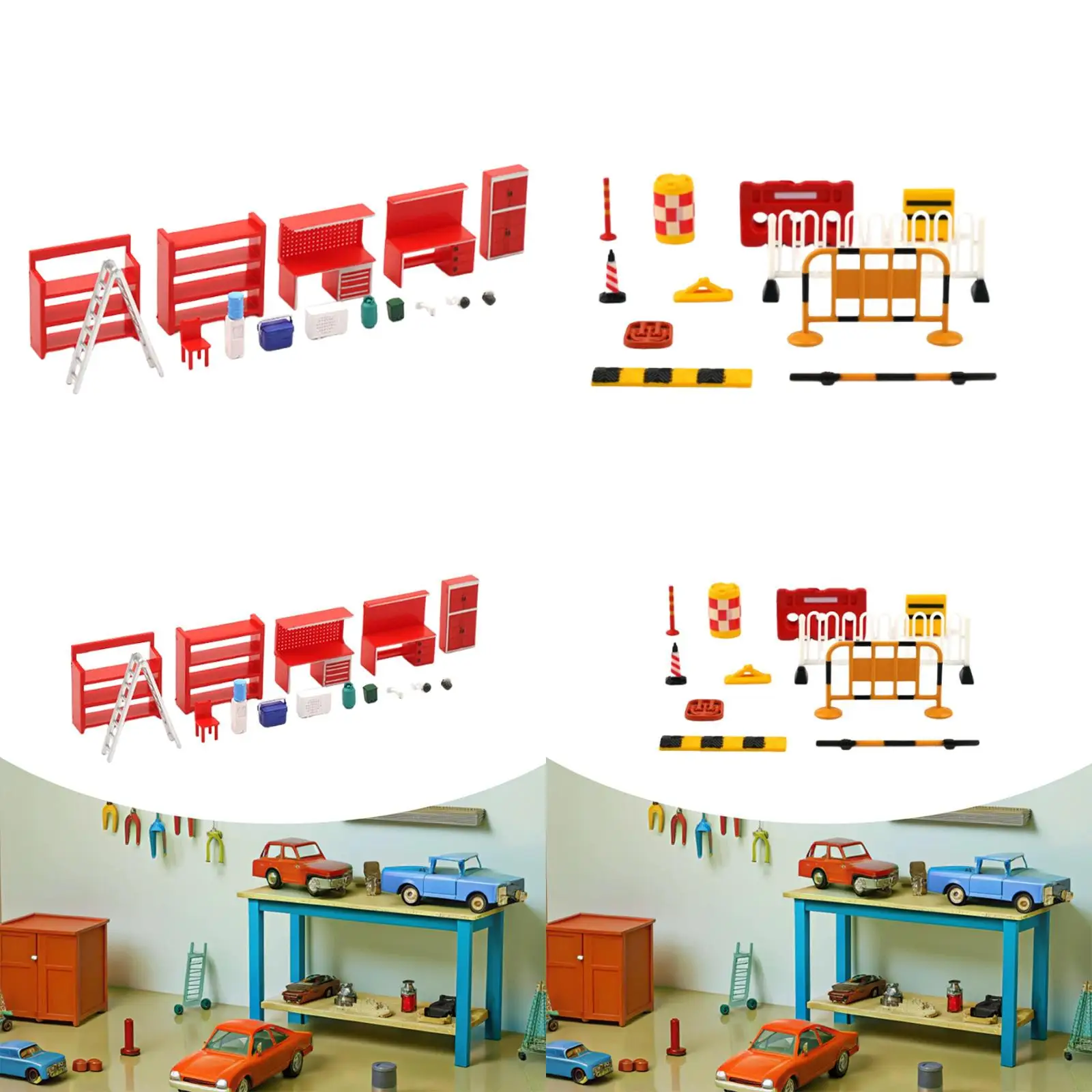 Miniature Things Realistic 1 64 Diorama Garage Accessory Model Plastic Set for Diecast Car Scene