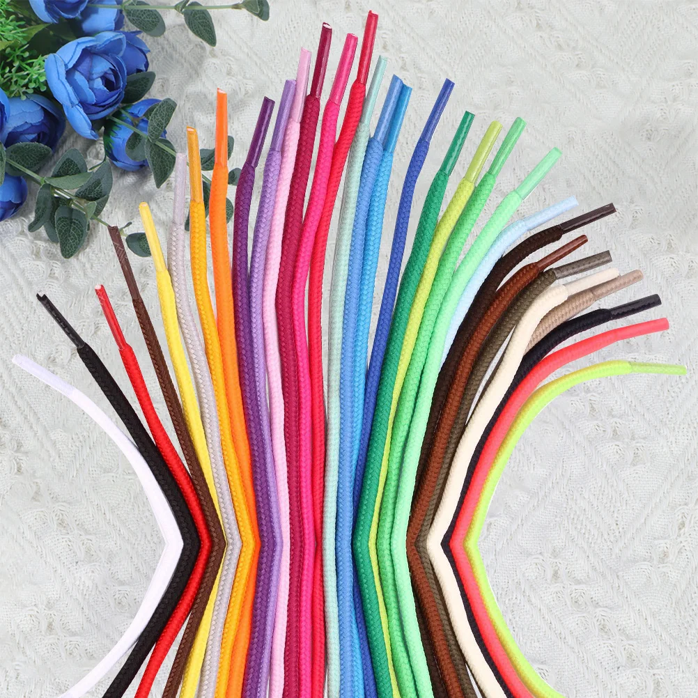 30 PCS Flat Shoelaces for Sneakers Basketball Mens Running Shoes Boots Sports Tags