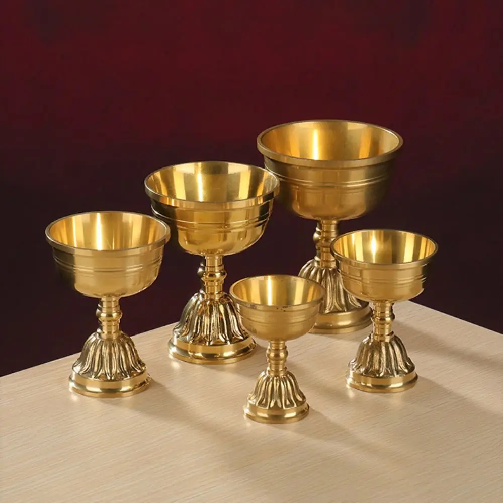 

Universal Copper Butter Lamp Holder Golden Multi-Size Candle Holders Long Lamp Candlestick Festival