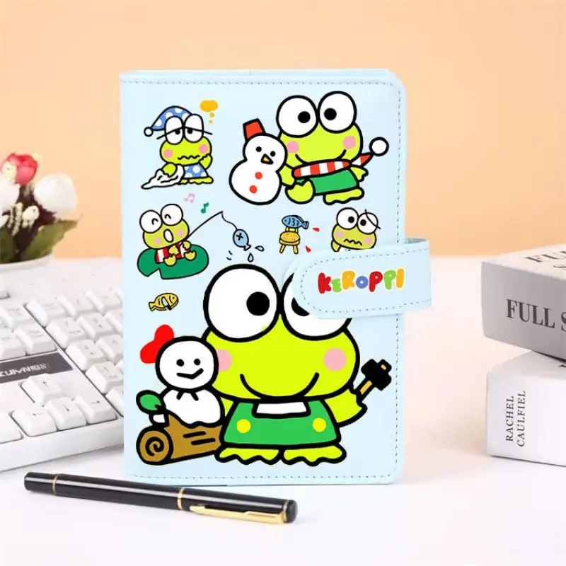 Kawaii Sanrio Keroppi Cute Cartoon Girl Hand Ledger Student Binder Notebook Portable Journal Anime Characters Festival Gift