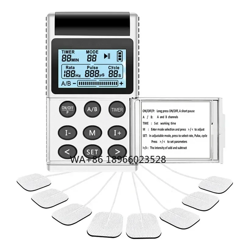 

TENS FM-B1501 4 Channel 15 Modes Pain Relief Tens Unit Home Use Physical Therapy Ems Equipment unit