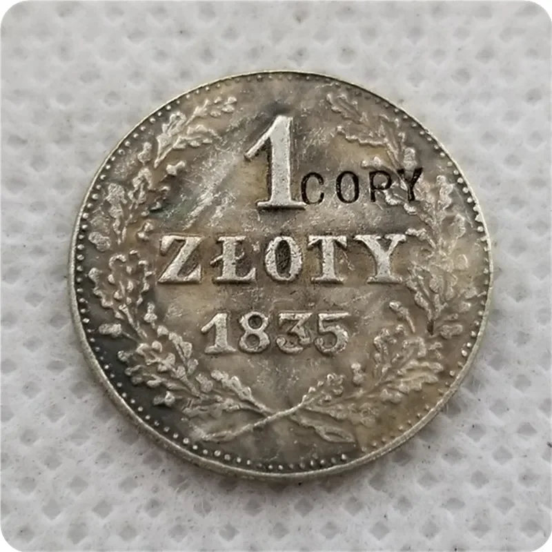 Poland : 1 ZLOTY 1835 WMK Copy Coin commemorative coins-replica coins medal coins collectibles