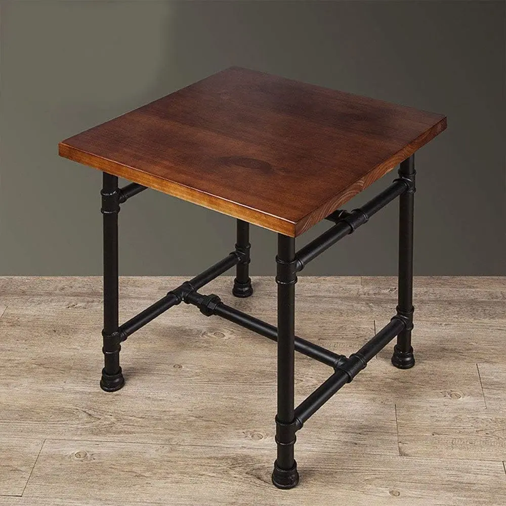 24 Rustic Metal Pipe Table for Entry, End, Coffee, Side, Bar - Suitable for Home Living & Dining Rooms
