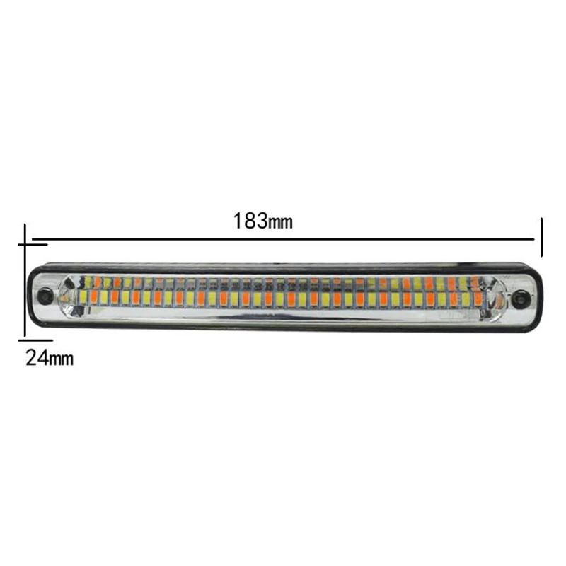 2PCS Sequential Flowing Car LED Drl Daytime Running Light DRL-Yellow Turn Signal Light Super White DRL Fog Lamp