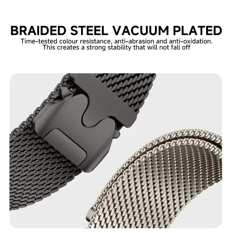 Bracelet à boucle milanaise pour Apple Watch, bracelet pour iWatch Series 10, 9, 7, 8, 4, 5, 6, SE, Ultra 2, 49mm, S10, 46mm, 42mm, 44mm, 45mm, 41mm, 40mm