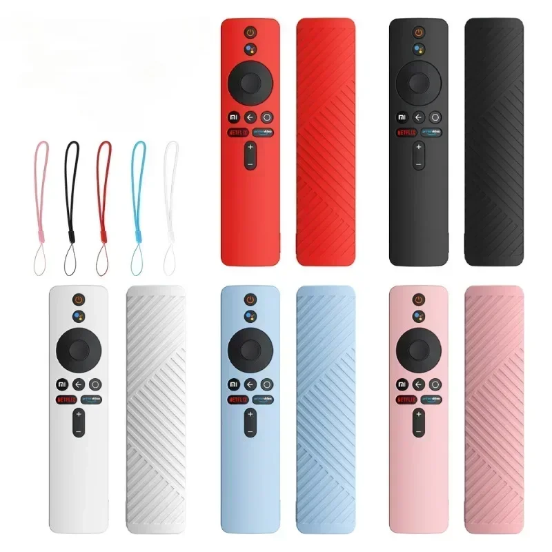 เคสซิลิโคนระยะไกลสําหรับ Xiaomi TV Stick 4K รีโมทคอนโทรลปลอกที่เหมาะกับผิว