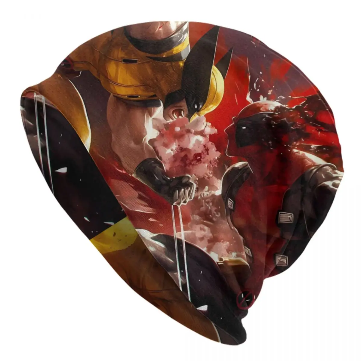 

Шапка-бини с изображением Росомахи, унисекс, зимняя теплая шапка, вязаные шапки в стиле хип-хоп, уличные лыжные шапки с героями мультфильмов, крутые шапочки с черепами, шапки