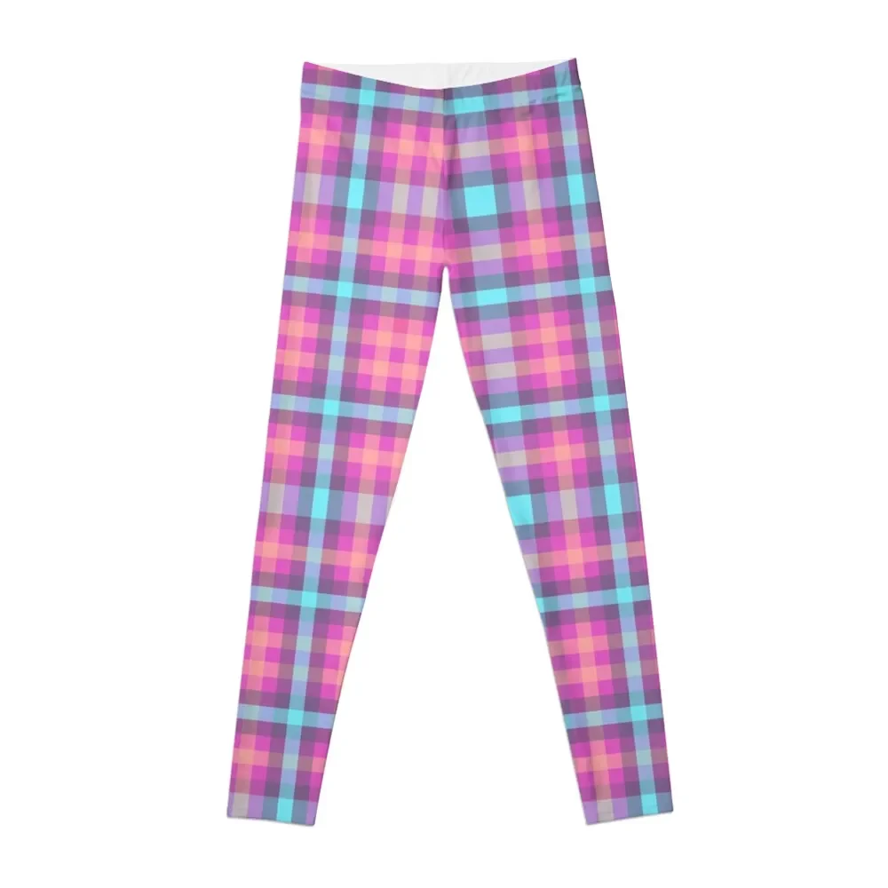 

neon space plaid pattern Leggings flared push up legging Womens Leggings