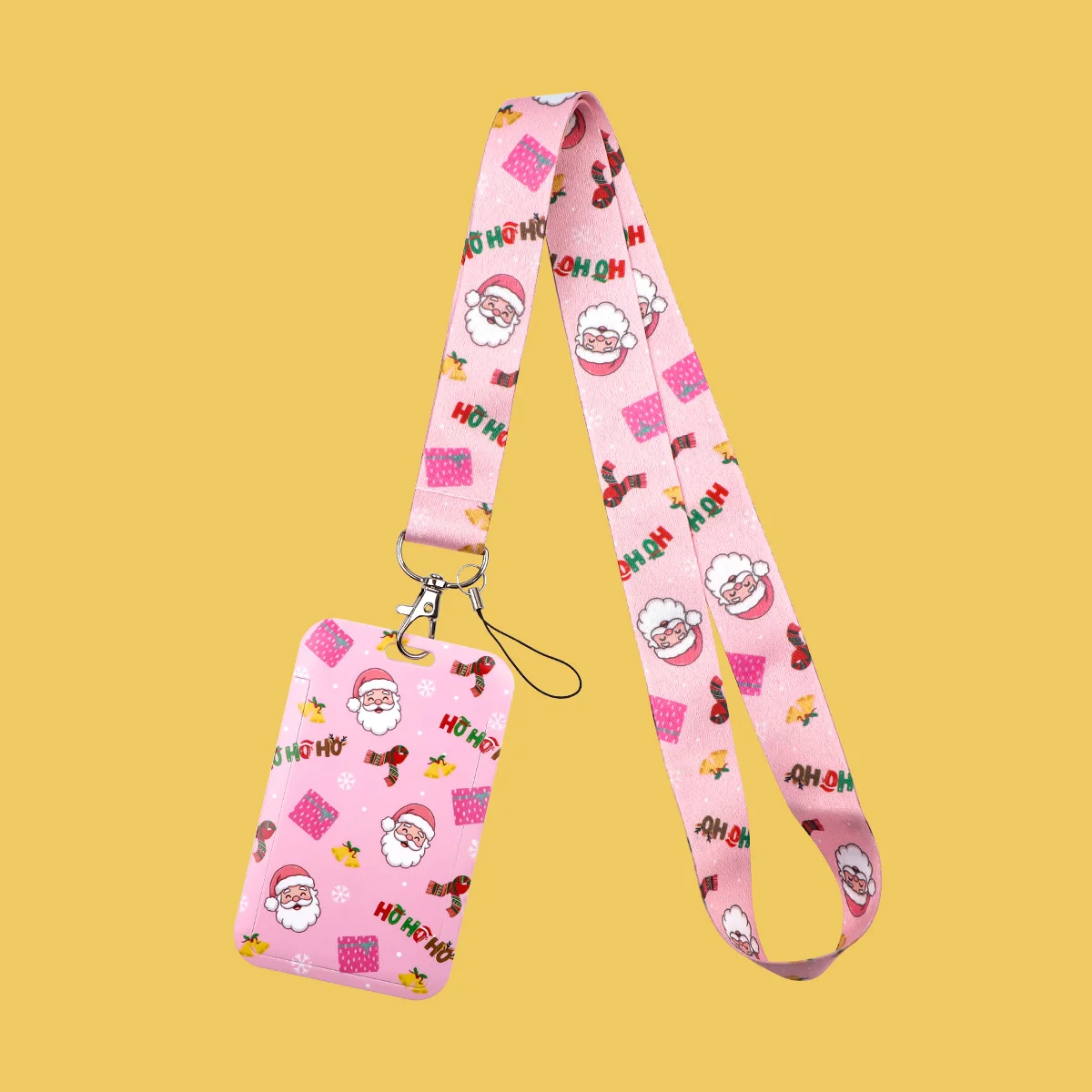 Santa Claus Credential Holder Christmas Neck Strap Lanyards For Pass Card Credit Card Holder Keyring Accessories Hanging Rope