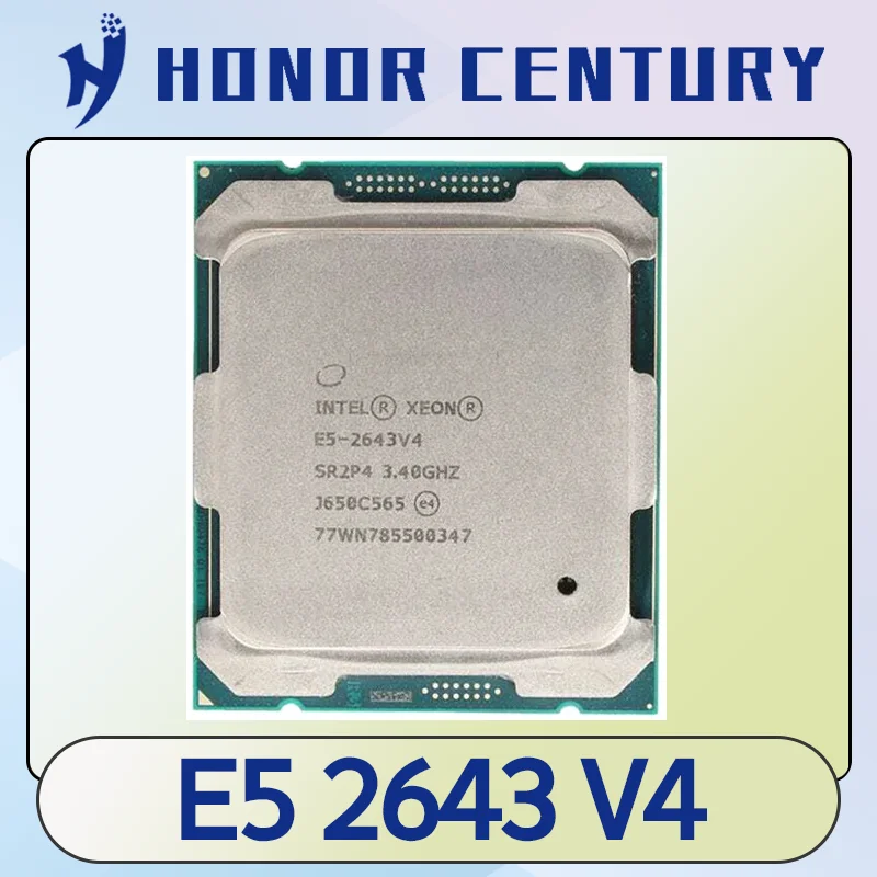 used XEON E5 2643 V4 2643V4 CPU Processor 6 CORE 3.40GHz 20MB L3 CACHE 135W SR2P4