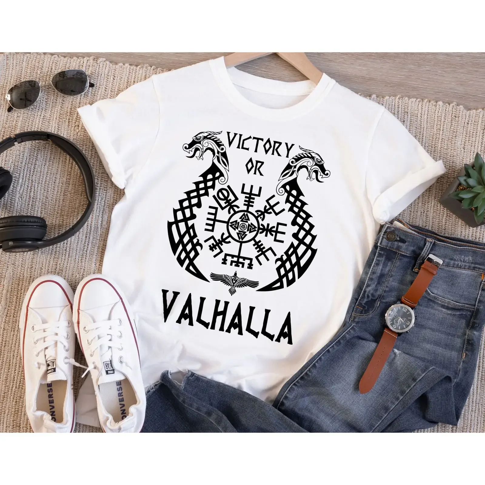 Iceland T Shirt Viking Valhalla  vintage Washed Slightly Comfortable homme Unisex Soft Top For Everyday Wear Stylish streetwear