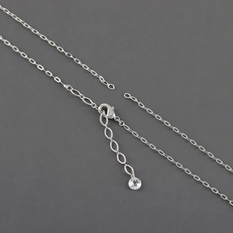 assoonas, M1111, DIY-Kette mit Karabinerverschlüssen, 18k Gold rhodiniert, Kupfer, REACH-konform, nickelfrei, Halskette für Frauen, 1 Stück/Lot – Detail 8