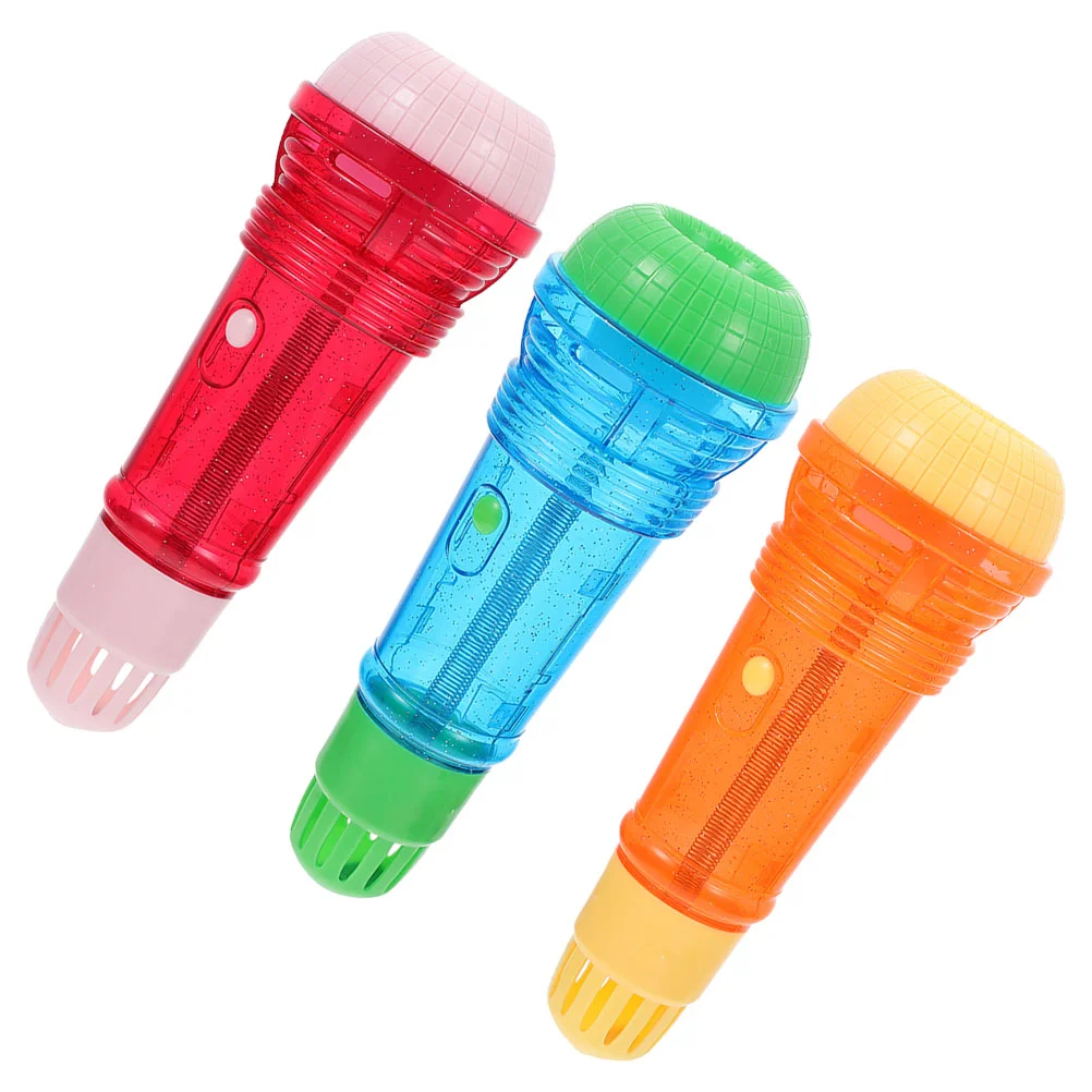 

3 Pcs Kids Karaoke Prop Mic Microphone Playthings Microphones Echo Abs Plastic Toy Instruments