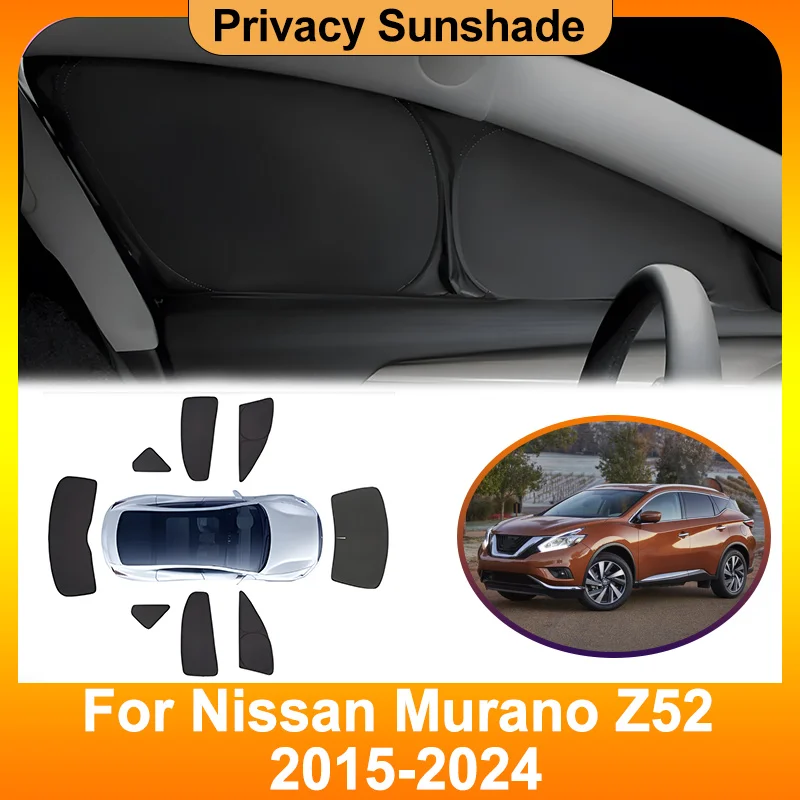 

For Nissan Murano Z52 MK3 2017 2015-2024 Car Sun Visor Shading Shade Curtain UV Protection Tool Windshield Cover Car Accessories
