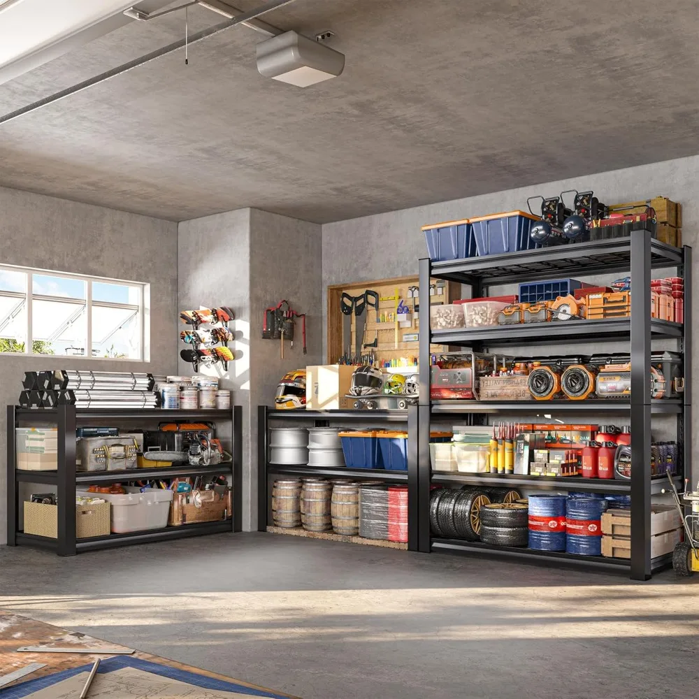 

Garage Shelving Heavy Duty Garage Storage Shelves 3010LBS Heavy Duty Shelving Adjustable 5 Tier Metal Shelves for Storage Rack