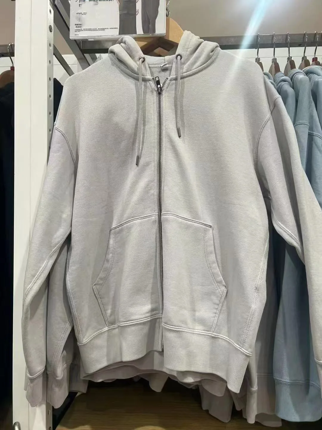 Sumu Autumnal ex Hooded Zipper Sports Open Cardigan Long Sve Sweatirt Comfortable Loose Fit Cotton  Color