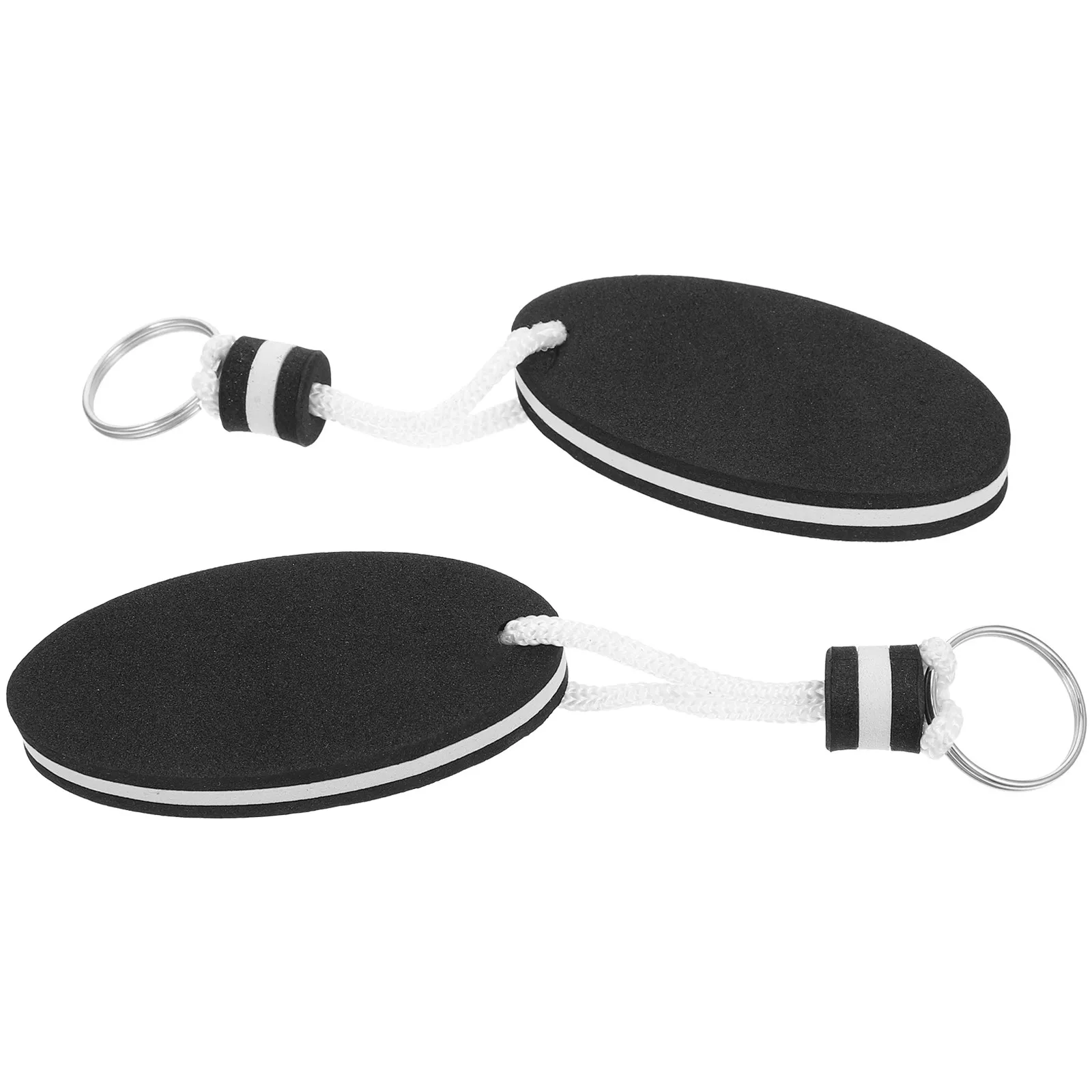 2Pcs Eva Floating Keyring Buoyant Key Chain for Kayak Canoe Boating Marine Water Sports Outdoor Black Floating Key Chain