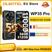 Oukitel WP35 Pro Android 14 Rugged Smartphone 36GB(12+24) 512GB 6.6'' FHD+ 5G 11000mAh 33W 64MP NFC Dual SIM Mobile Phone