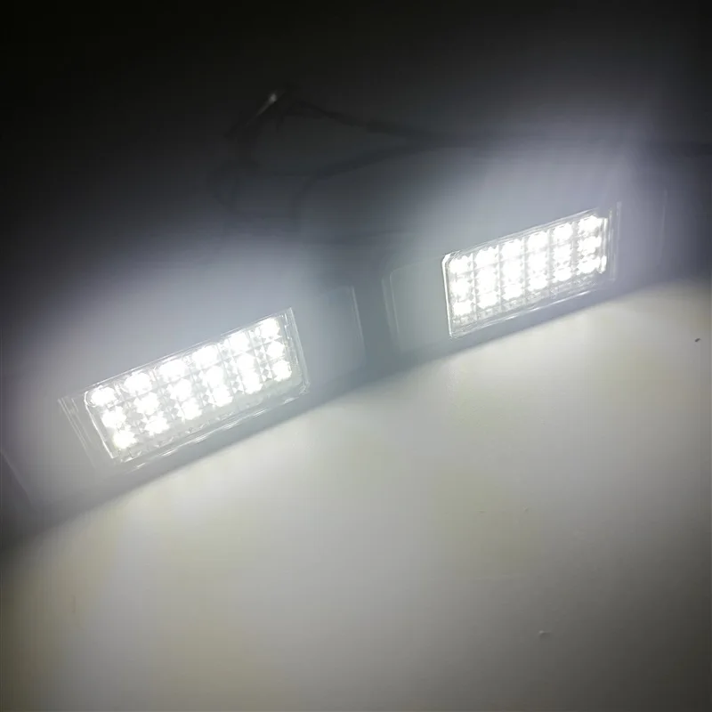 2x 車用リア18LED SMDナンバープレートライトランプ 6000K プジョー106 207 308 406 607 シトロエンC3 C4 C5 C6 C8用