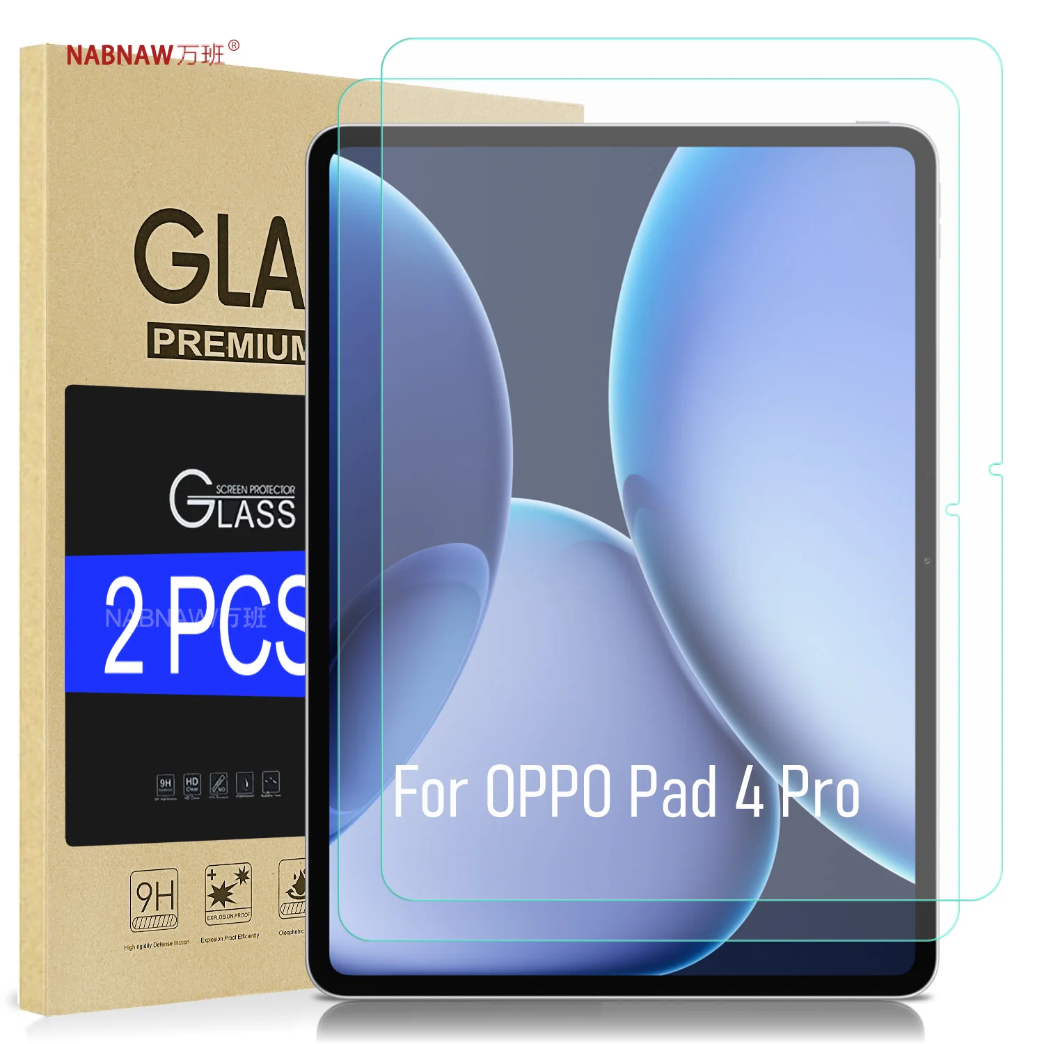 For OPPO Pad 4 Pro Full HD Tempered Glass Screen Protector On OPPO Pad 4 Pro 13.2 2025 Scratch Proof Film 2-Pack