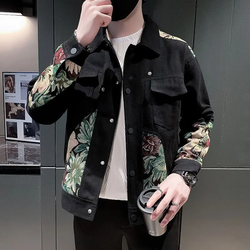 Trendy Brand Popular Jacket Men High-end Upper Clothes New Men Clothing Internet Celebrity Handsome Work Jacket