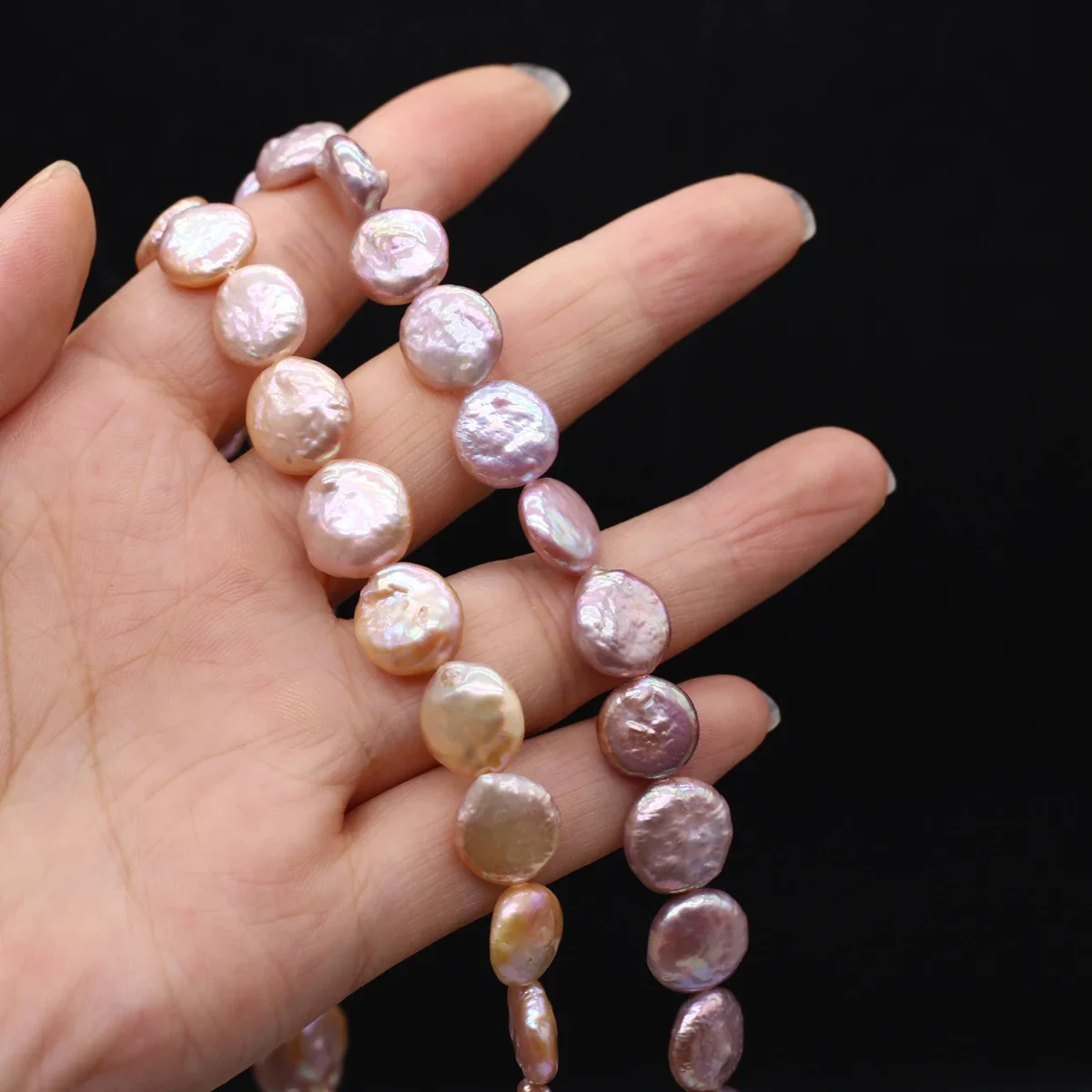 Natural Freshwater Baroque Pearl Beads Charm Button Shape Pearl Beadsing Jewelry Making DIY Necklace Bracelet Accessories Gift