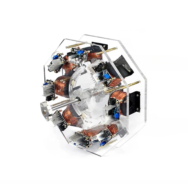 8-stage stator brushless internal rotor motor large-scale Bedini motor pseudo-perpetual motion machine，High power motor module