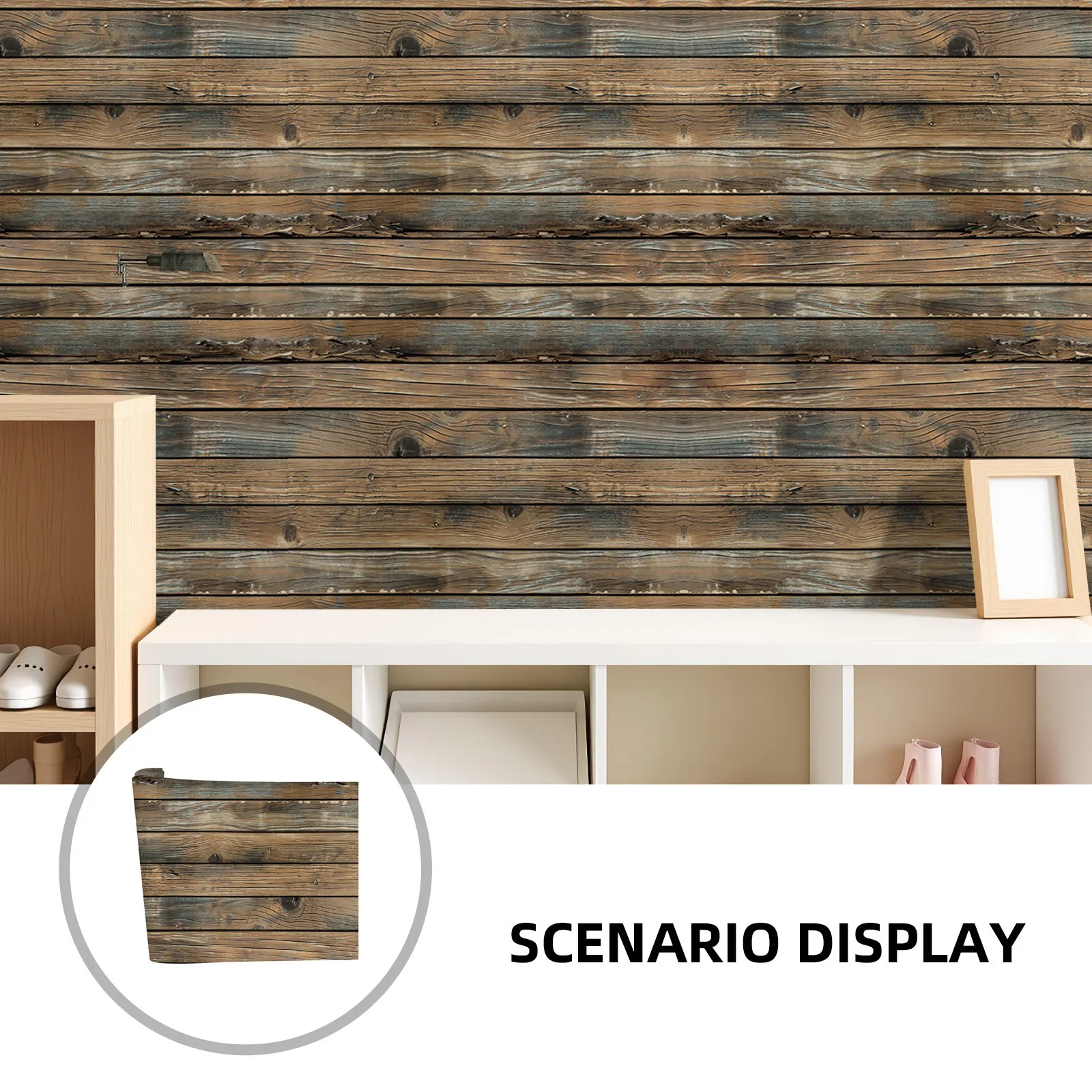 Plank Wallpaper Peel and Stick Self Adhesive Removable PVC Wallpaper for Indoor Decoration Wood Grain Texture