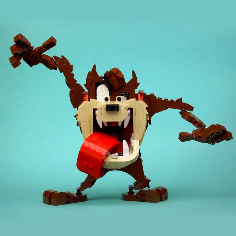 699 قطعة MOC تسمانيا الشيطان Bricksheadz اللبنات فيلم عمل أرقام نموذج الطوب لعبة الأطفال الكبار جمع هدية